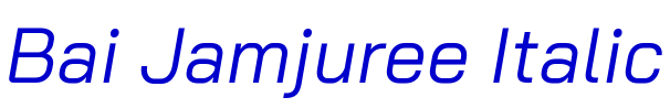 Bai Jamjuree Italic fuente